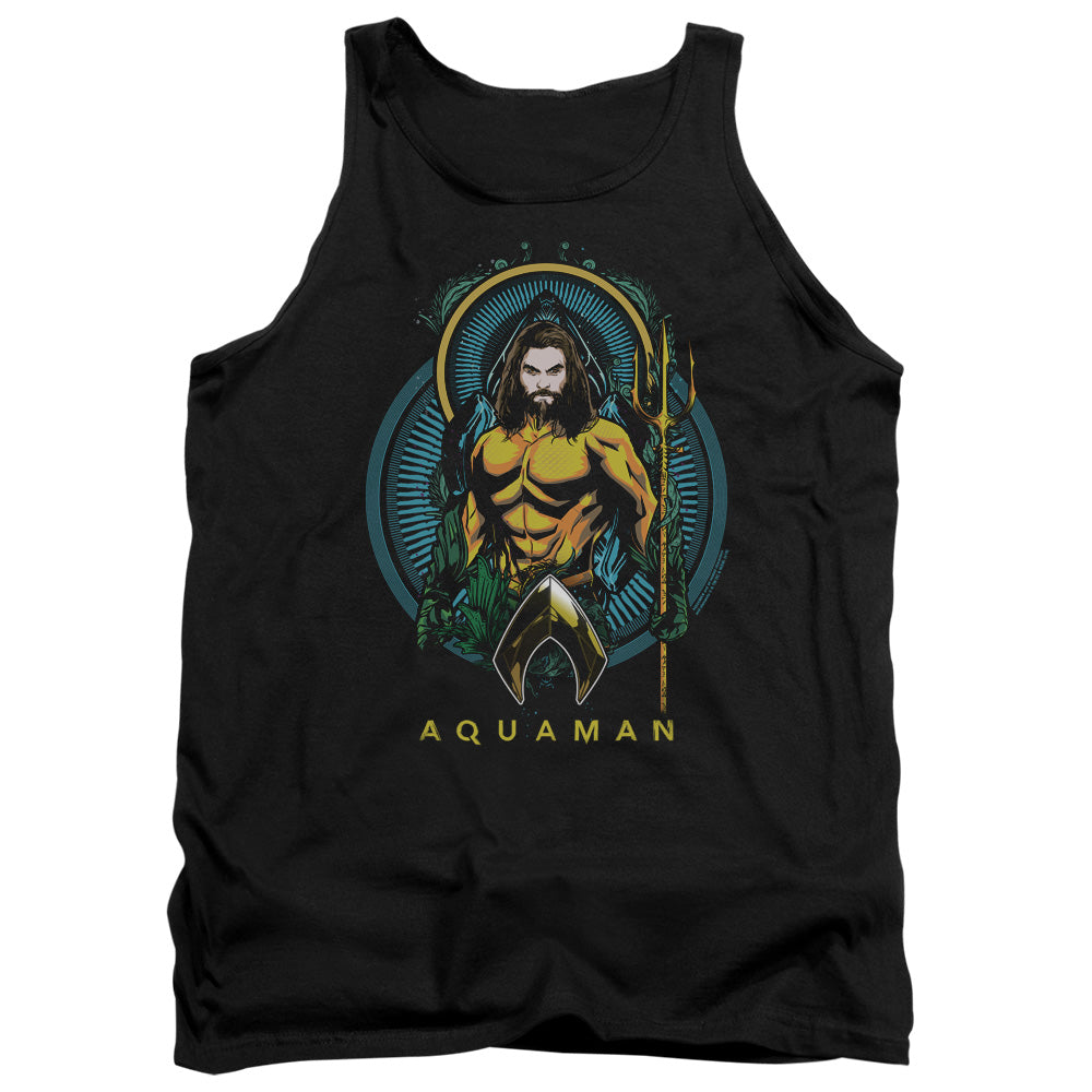 Aquaman Movie Aqua Nouveau Men's 18/1 Cotton Tank Top