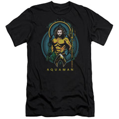 Aquaman Movie Aqua Nouveau Men's Ultra-Soft 30/1 Cotton Slim Short-Sleeve T-Shirt