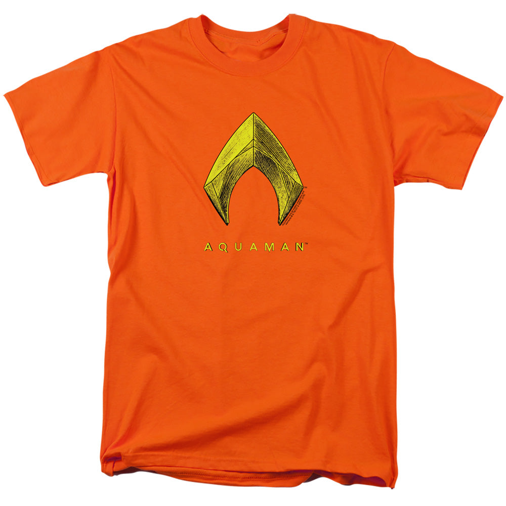 Aquaman Movie Aquaman Logo Men's 18/1 Cotton Short-Sleeve T-Shirt