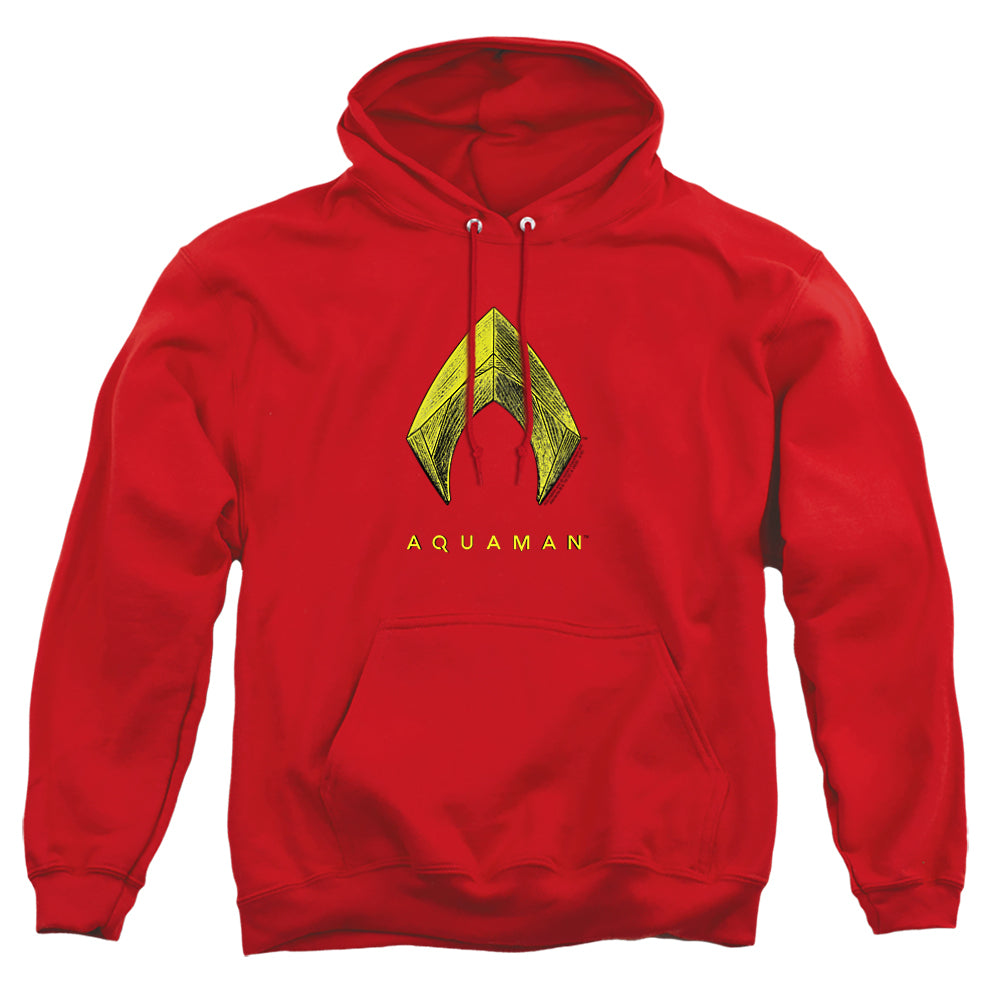 Aquaman Movie Aquaman Logo Men's Pull-Over 75 25 Poly Hoodie