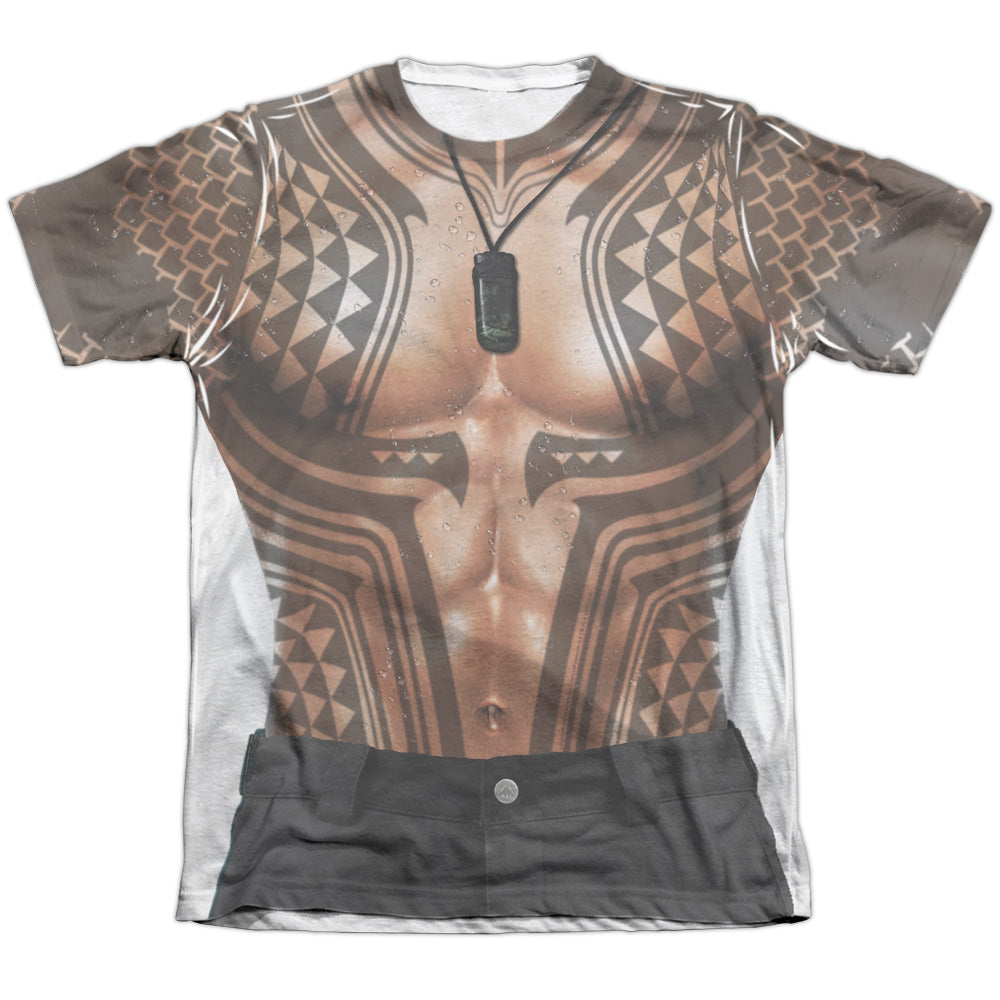 Aquaman Movie Aquaman Tattoos Men's Regular Fit Poly Cotton Short-Sleeve T-Shirt