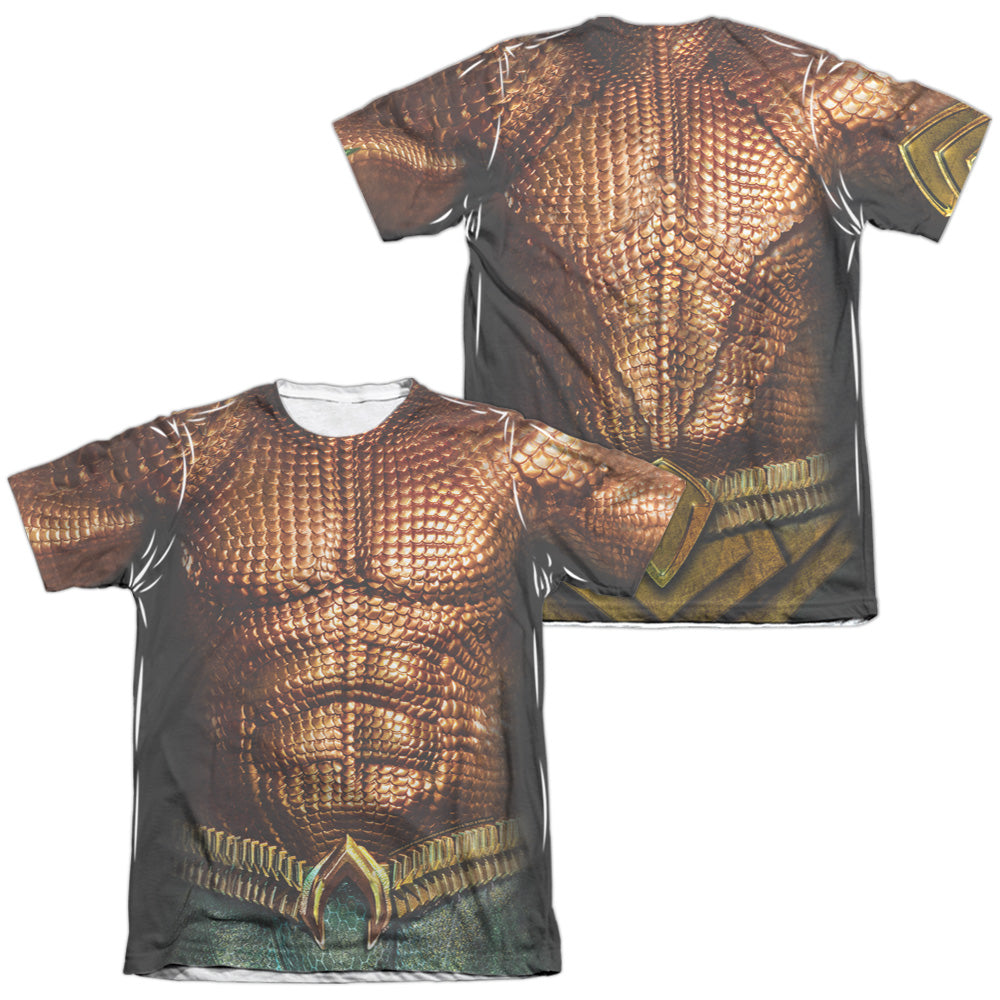 Aquaman Movie Aquaman Uniform Men's Regular Fit Poly Cotton Short-Sleeve T-Shirt