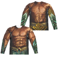 Aquaman Movie Aquaman Uniform Men's Regular Fit Polyester Long-Sleeve T-Shirt