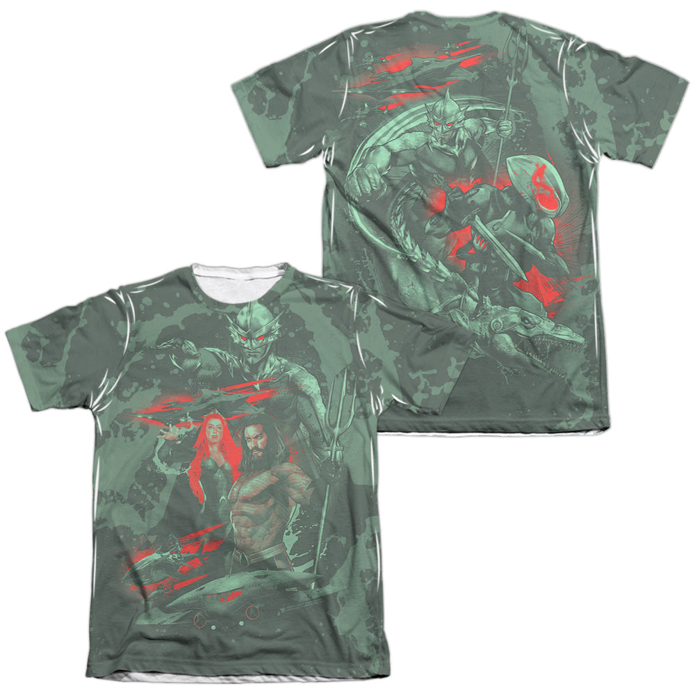 Aquaman Movie Good And Evil Men's Regular Fit Poly Cotton Short-Sleeve T-Shirt