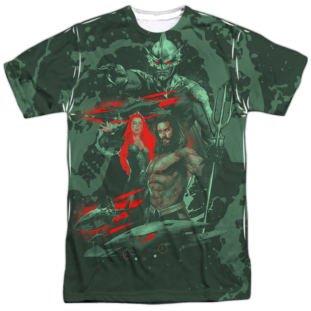 Aquaman Movie Good And Evil Men's Regular Fit Polyester Short-Sleeve T-Shirt