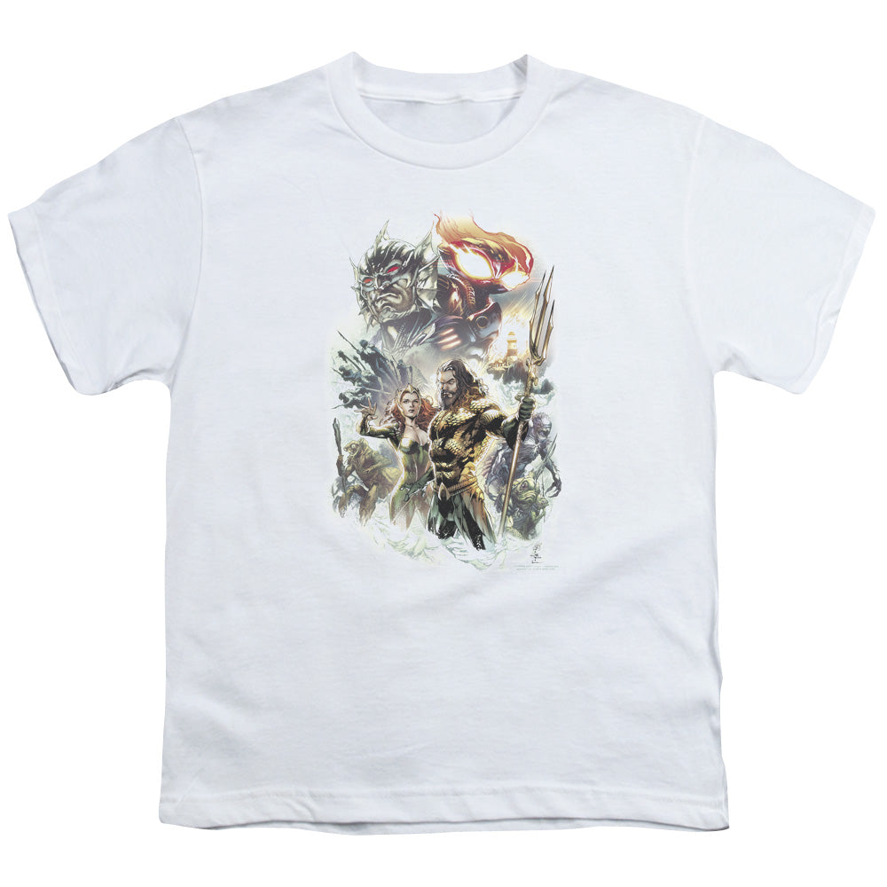 Aquaman Movie King Of Atlantis Youth 18/1 100% Cotton Short-Sleeve T-Shirt