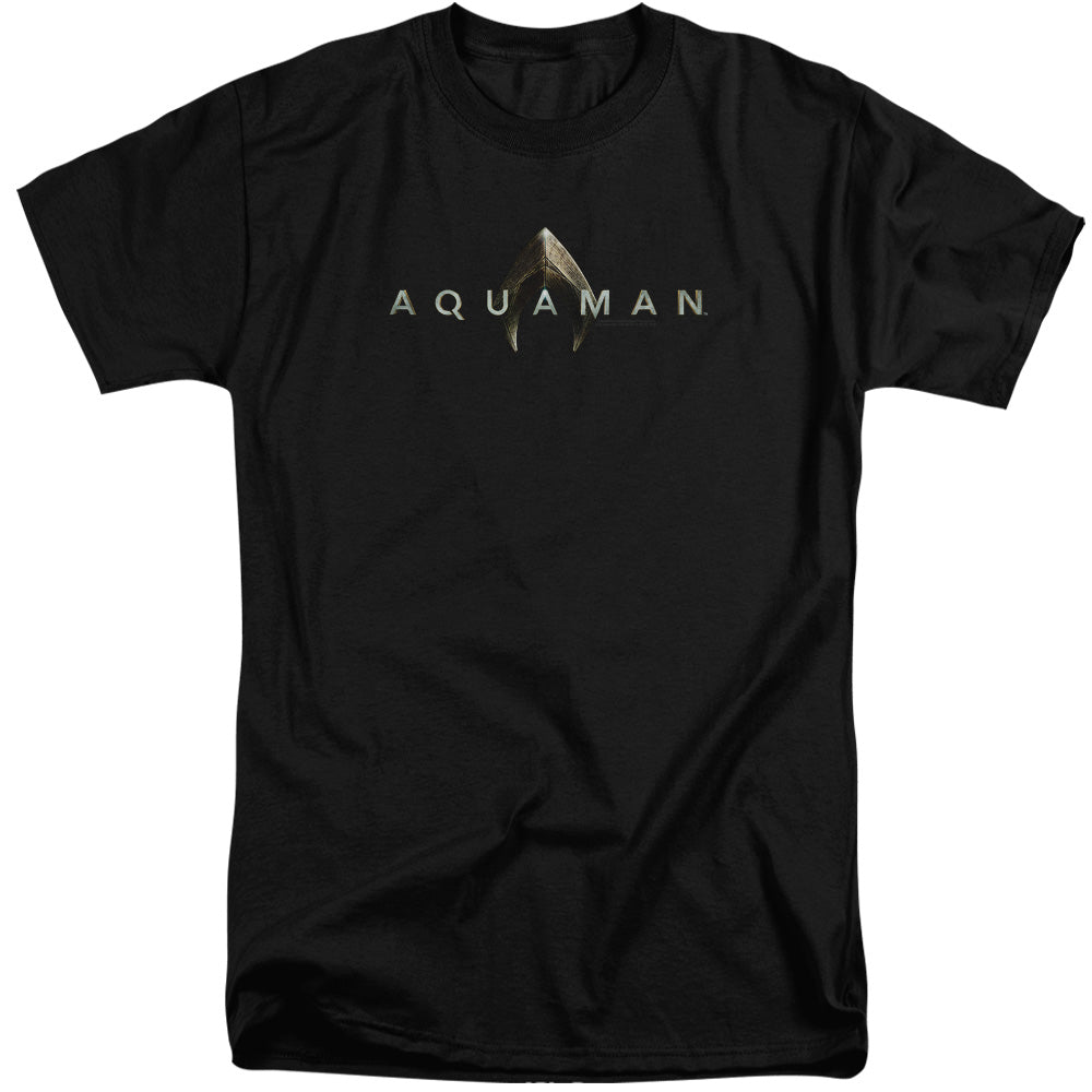 Aquaman Movie Logo Men's 18/1 Tall Cotton Short-Sleeve T-Shirt