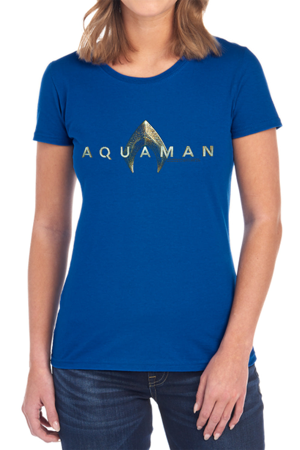 Aquaman Movie Logo Women's 18/1 Cotton Short-Sleeve T-Shirt