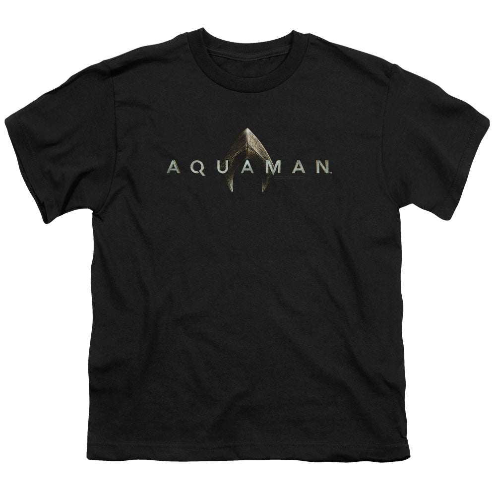 Aquaman Movie Logo Youth 18/1 100% Cotton Short-Sleeve T-Shirt