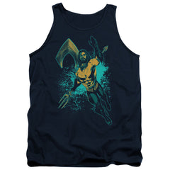 Aquaman Movie Make A Splash Men's 18/1 Cotton Tank Top