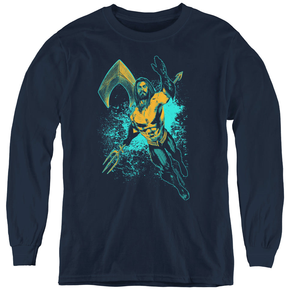 Aquaman Movie Make A Splash Youth Long-Sleeve T-Shirt