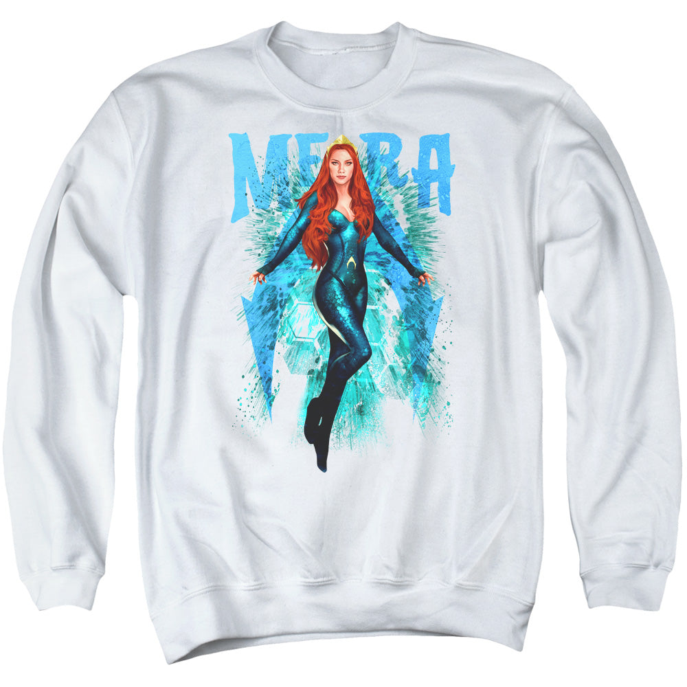Aquaman Movie Mera Men's Crewneck 50 50 Poly Long-Sleeve T-Shirt