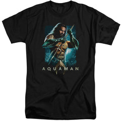 Aquaman Movie Trident Men's 18/1 Tall Cotton Short-Sleeve T-Shirt