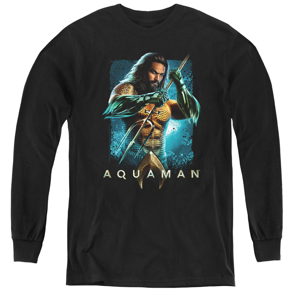 Aquaman Movie Trident Youth Long-Sleeve T-Shirt