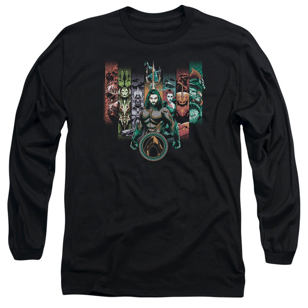 Aquaman Movie Unite The Kingdoms Men's 18/1 Cotton Long-Sleeve T-Shirt