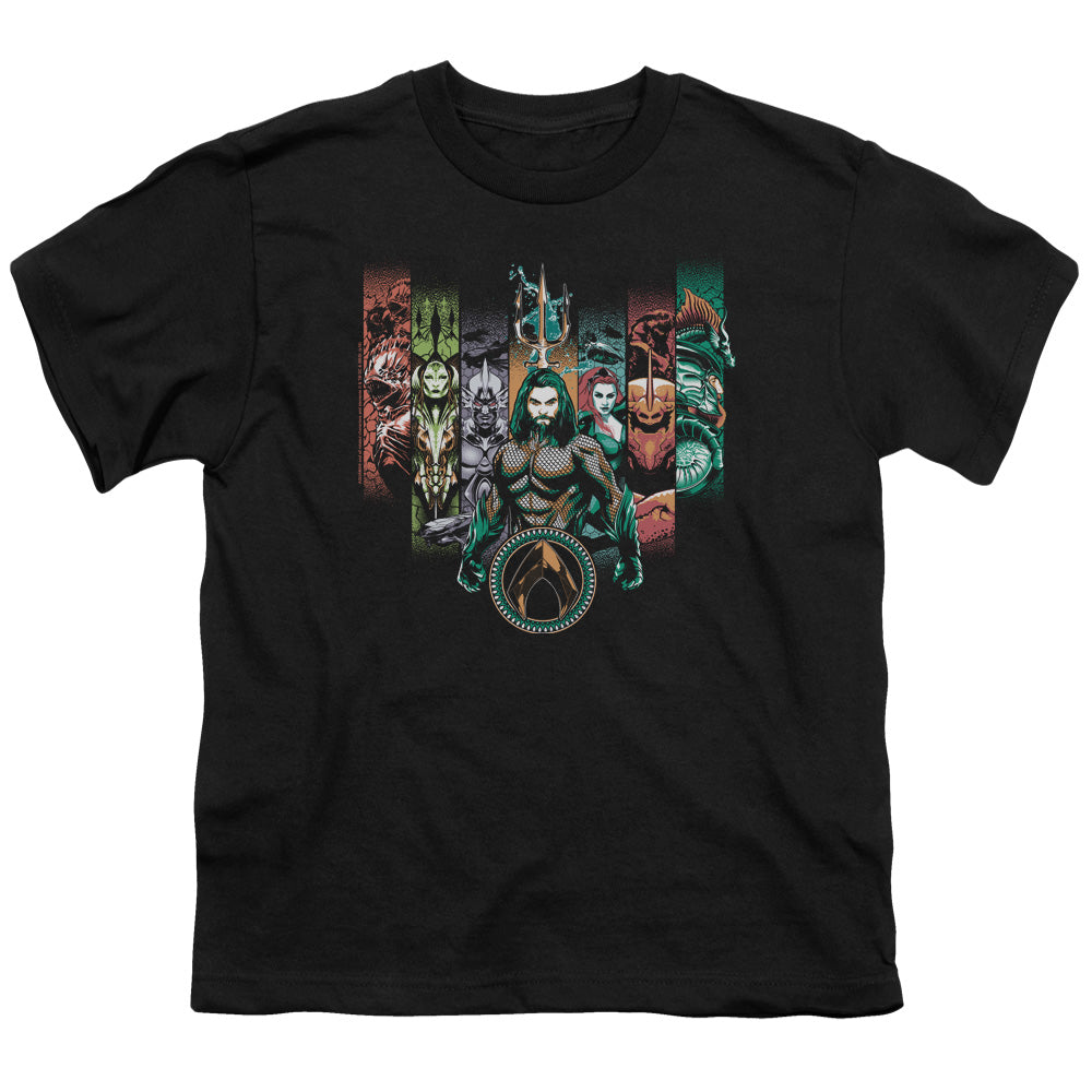 Aquaman Movie Unite The Kingdoms Youth 18/1 100% Cotton Short-Sleeve T-Shirt
