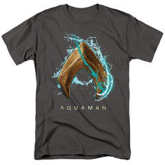 Aquaman Movie Water Shield Men's 18/1 Cotton Short-Sleeve T-Shirt