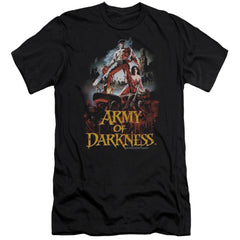 Army Of Darkness Bloody Poster Men's Ultra-Soft 30/1 Cotton Slim Short-Sleeve T-Shirt