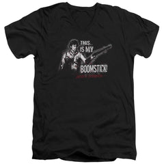 Army Of Darkness Boomstick Men's 30/1 Cotton Slim V-Neck T-Shirt