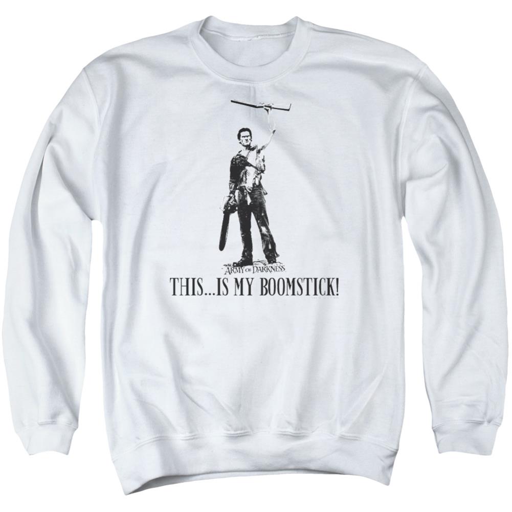 Army Of Darkness Boomstick! Men's Crewneck 50 50 Poly Long-Sleeve T-Shirt