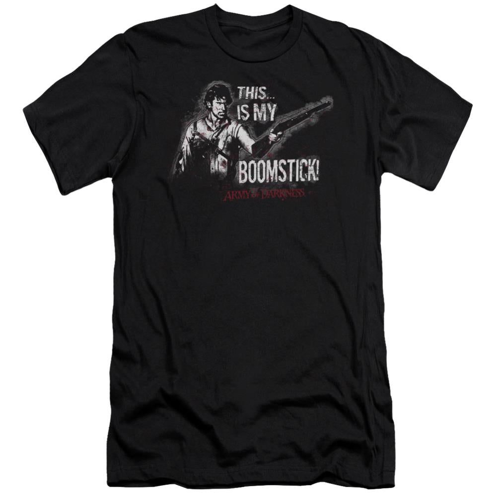 Army Of Darkness Boomstick Men's Ultra-Soft 30/1 Cotton Slim Short-Sleeve T-Shirt