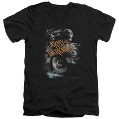 Army Of Darkness Covered Men's 30/1 Cotton Slim V-Neck T-Shirt