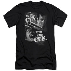 Army Of Darkness Guy With The Gun Men's Ultra-Soft 30/1 Cotton Slim Short-Sleeve T-Shirt