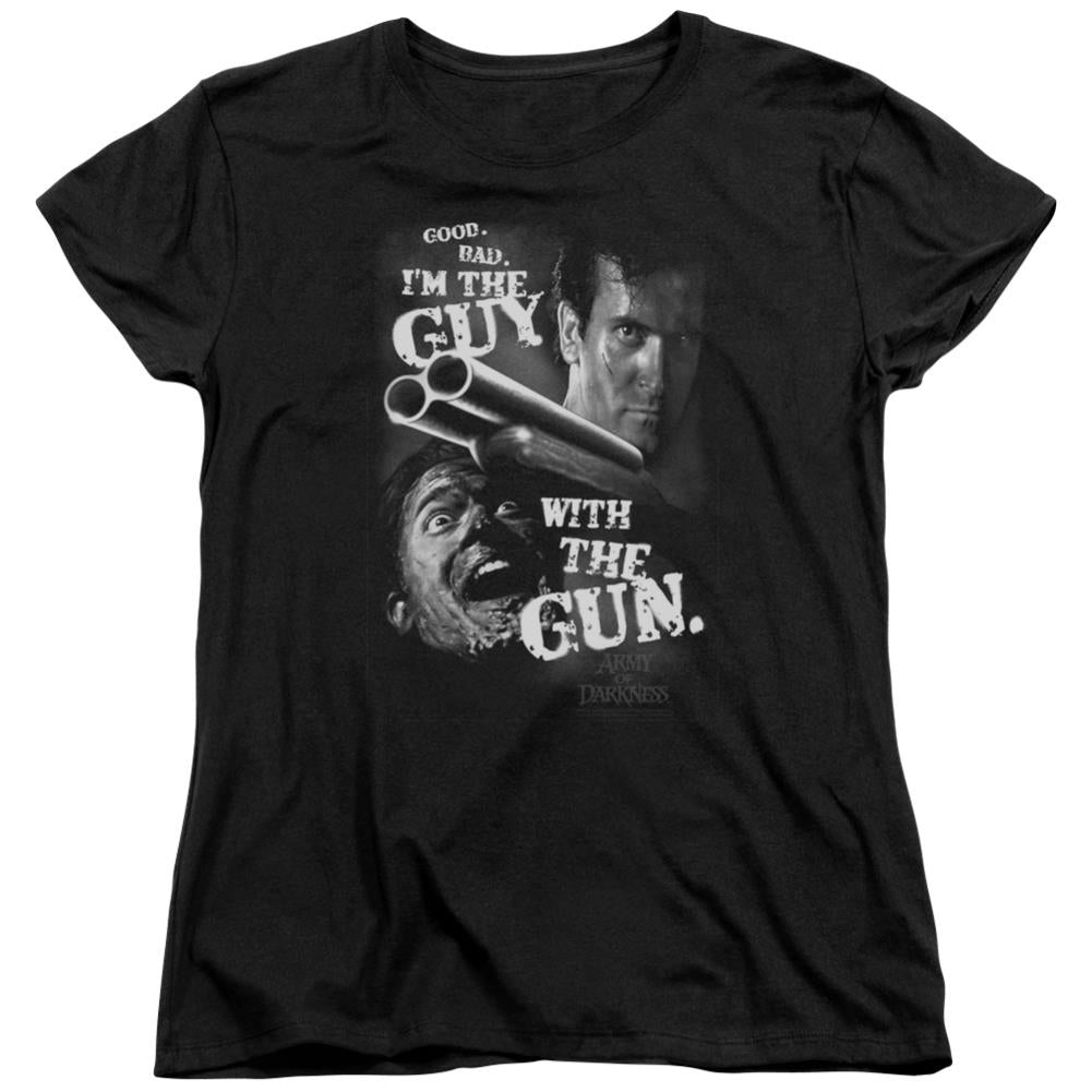 Army Of Darkness Guy With The Gun Women's 18/1 Cotton Short-Sleeve T-Shirt