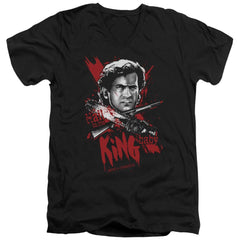 Army Of Darkness Hail To The King Men's 30/1 Cotton Slim V-Neck T-Shirt