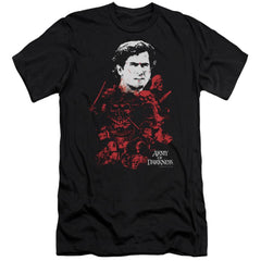 Army Of Darkness Pile Of Baddies Men's Ultra-Soft 30/1 Cotton Slim Short-Sleeve T-Shirt