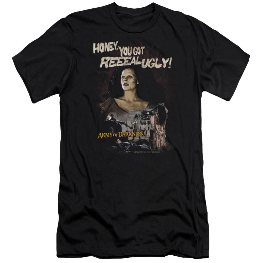 Army Of Darkness Reeeal Ugly! Men's Ultra-Soft 30/1 Cotton Slim Short-Sleeve T-Shirt
