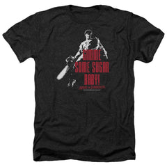 Army Of Darkness Sugar Men's 30/1 Heather 60 40 Poly Short-Sleeve T-Shirt