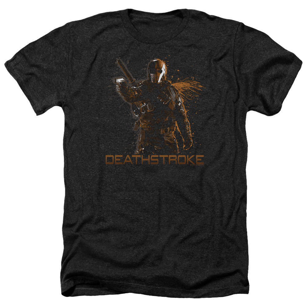 Arrow Deathstroke Men's 30/1 Heather 60 40 Poly Short-Sleeve T-Shirt