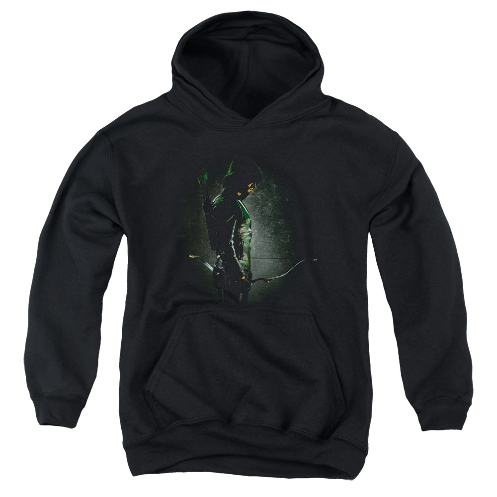 Arrow In The Shadows Youth Cotton Poly Pull-Over Hoodie