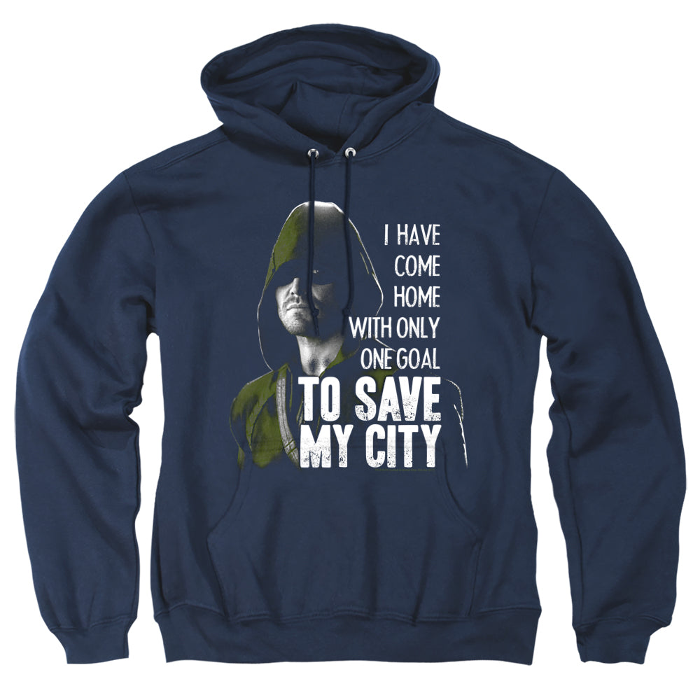 Arrow Save My City Men's Pull-Over 75 25 Poly Hoodie