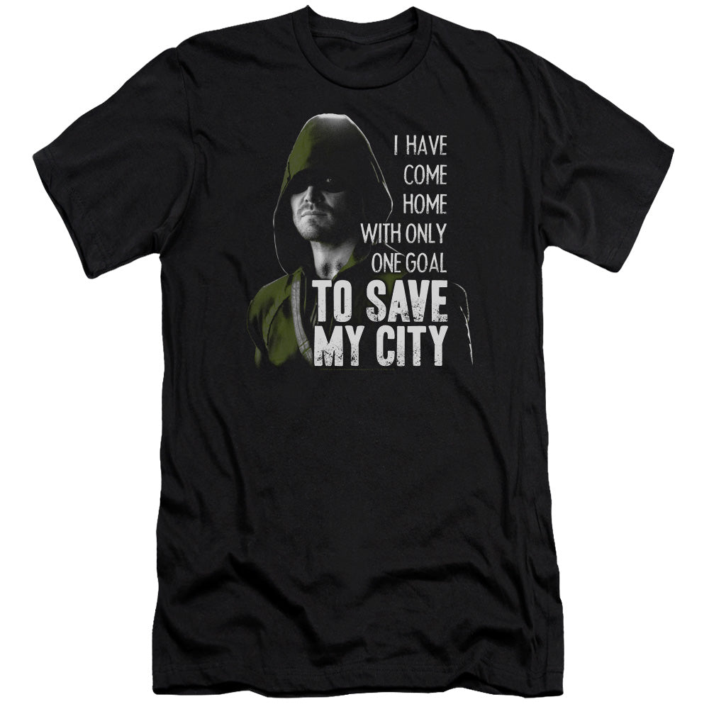 Arrow Save My City Men's Ultra-Soft 30/1 Cotton Slim Short-Sleeve T-Shirt