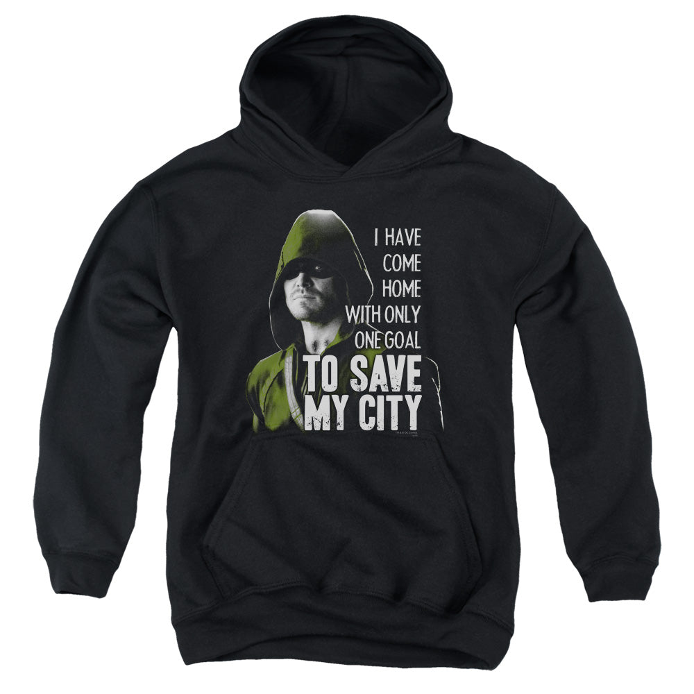Arrow Save My City Youth Cotton Poly Pull-Over Hoodie
