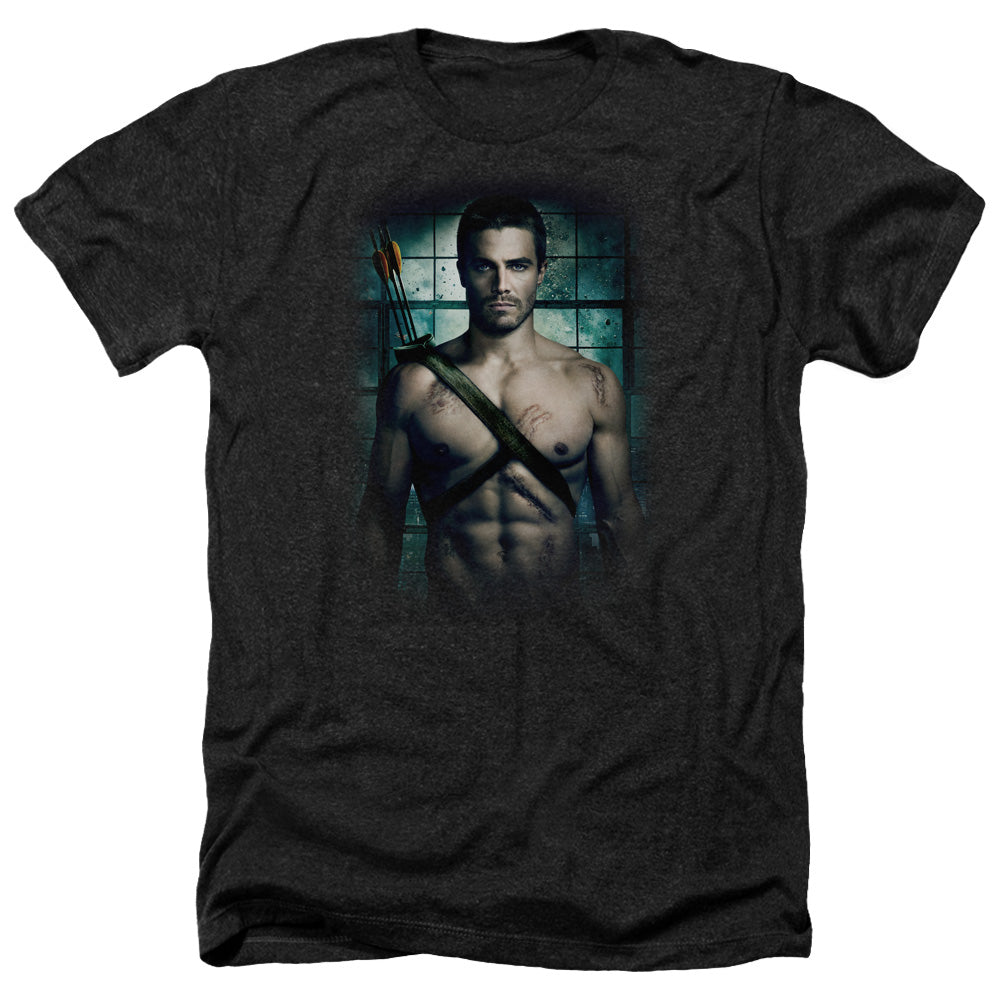 Arrow Shirtless Men's 30/1 Heather 60 40 Poly Short-Sleeve T-Shirt