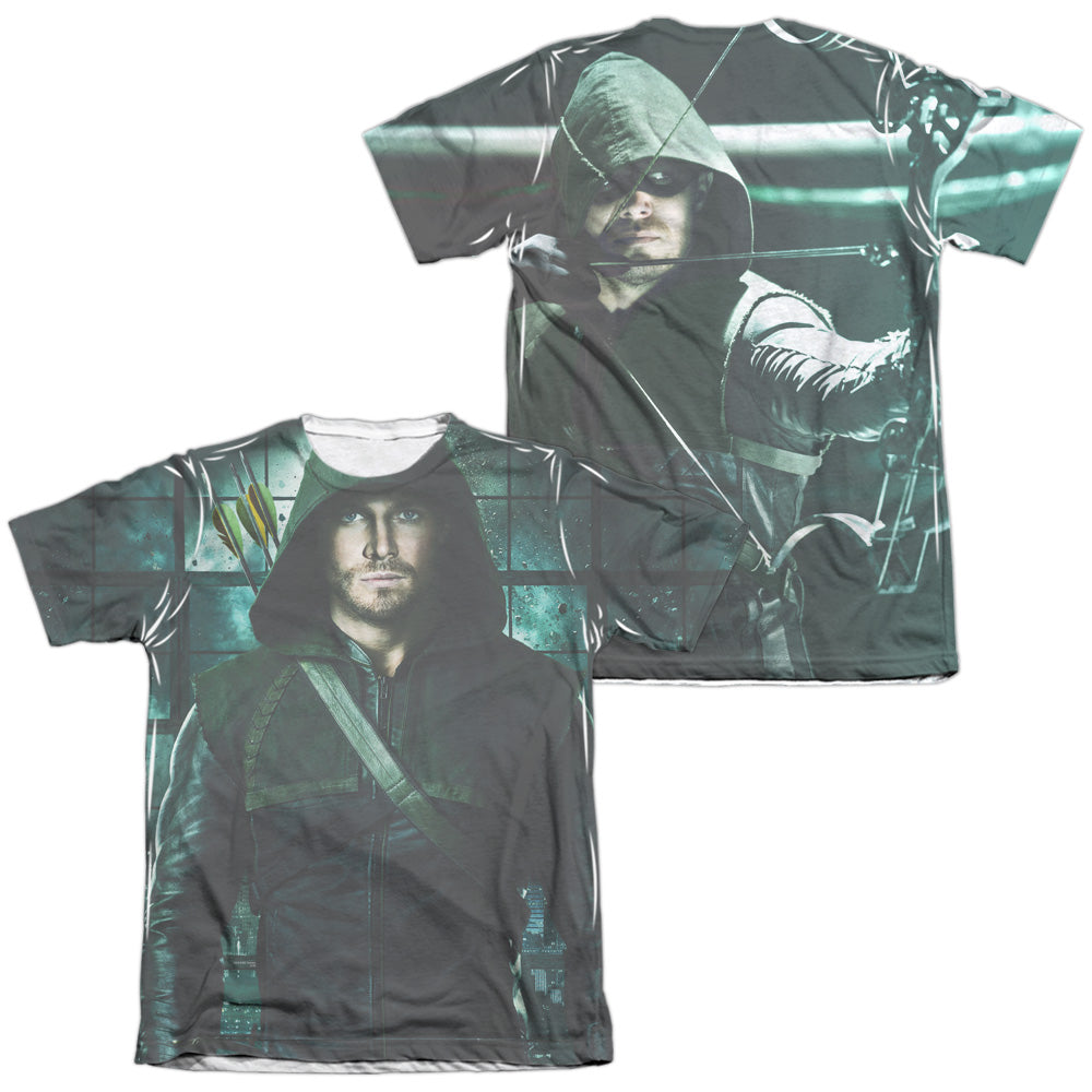 Arrow Two Sides (Front/Back Print) Men's Regular Fit Poly Cotton Short-Sleeve T-Shirt