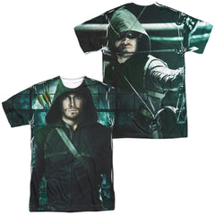 Arrow Two Sides (Front/Back Print) Men's Regular Fit Polyester Short-Sleeve T-Shirt