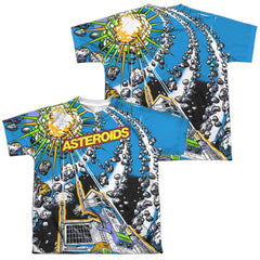 Atari Asteroids All Over (Front/Back Print) Youth Regular Fit Poly Short-Sleeve T-Shirt