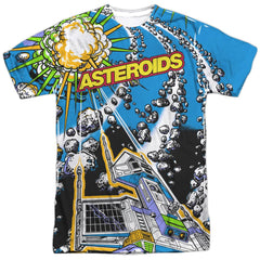 Atari Asteroids All Over Men's Regular Fit Polyester Short-Sleeve T-Shirt