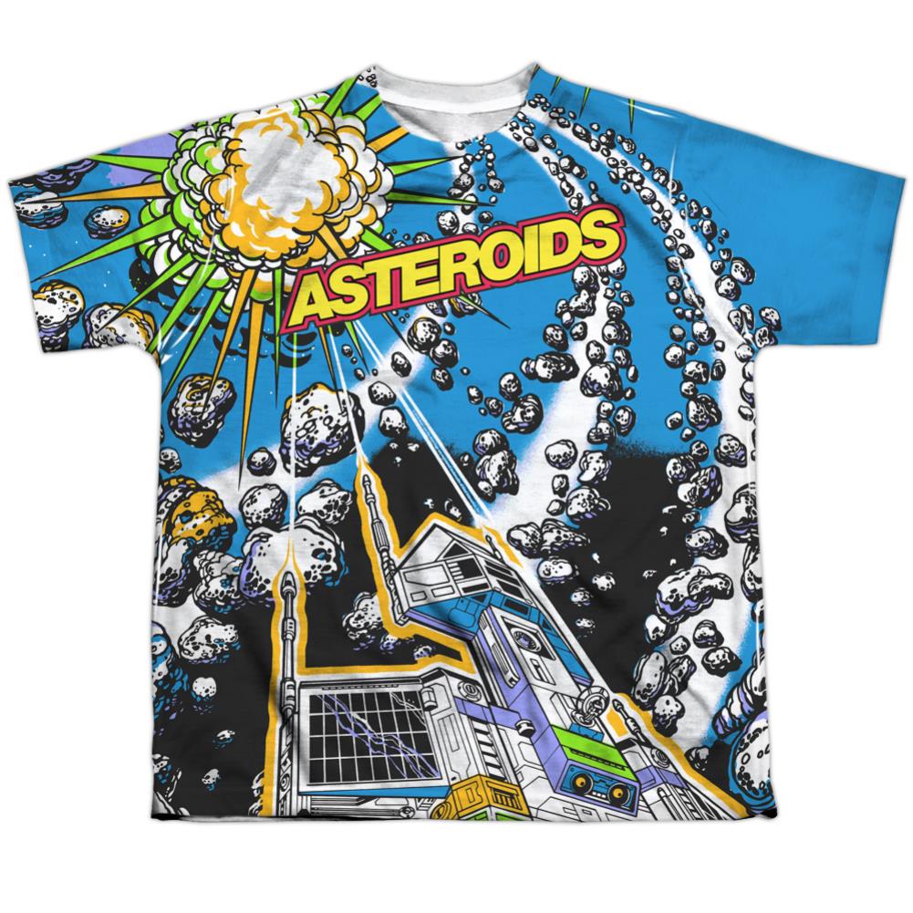 Atari Asteroids All Over Youth Regular Fit Poly Short-Sleeve T-Shirt