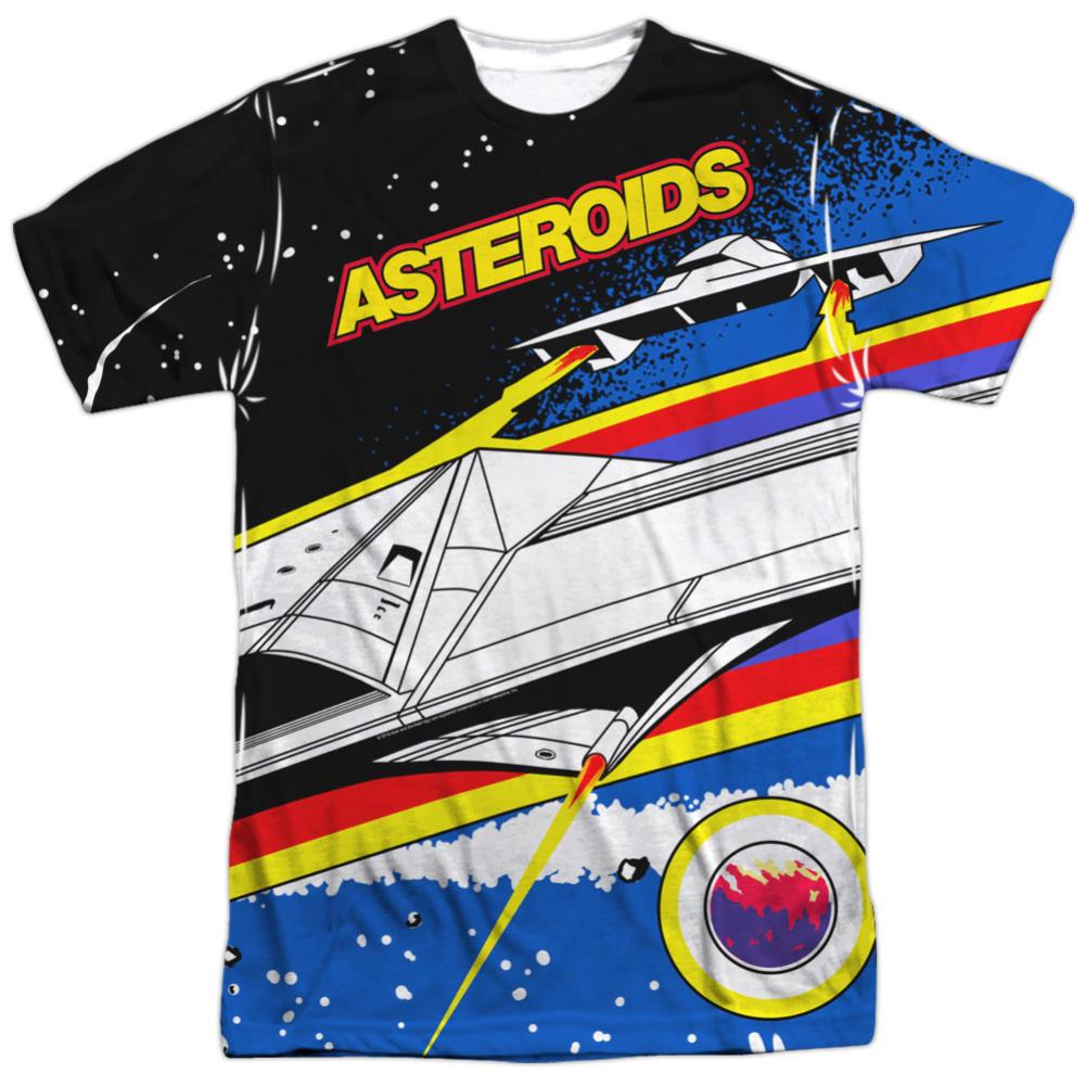 Atari Asteroids Arcade Men's Regular Fit Polyester Short-Sleeve T-Shirt