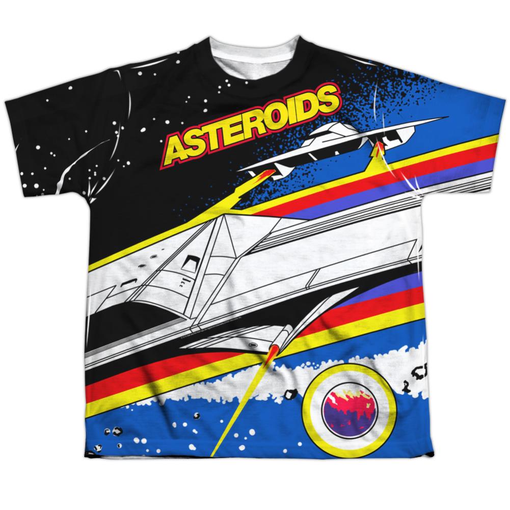 Atari Asteroids Arcade Youth Regular Fit Poly Short-Sleeve T-Shirt