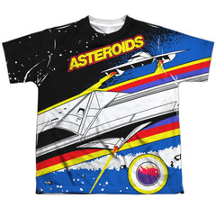 Atari Asteroids Arcade Youth Regular Fit Poly Short-Sleeve T-Shirt