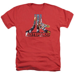 Atari Asteroids Atari Men's 30/1 Heather 60 40 Poly Short-Sleeve T-Shirt