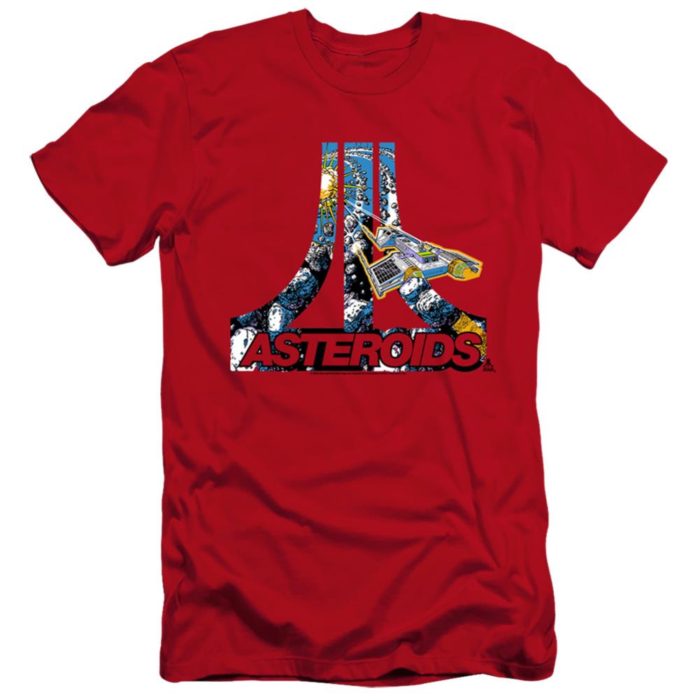 Atari Asteroids Atari Men's Ultra-Soft 30/1 Cotton Slim Short-Sleeve T-Shirt