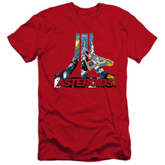 Atari Asteroids Atari Men's Ultra-Soft 30/1 Cotton Slim Short-Sleeve T-Shirt