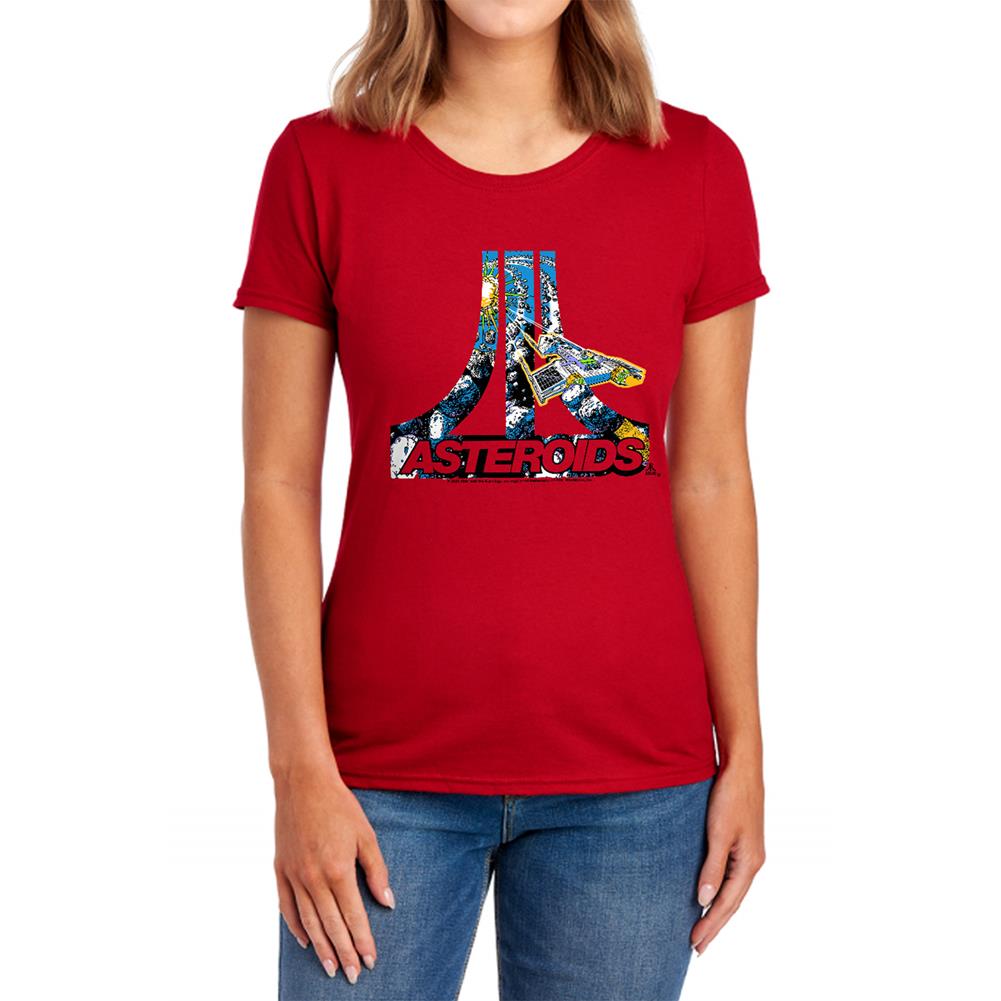 Atari Asteroids Atari Women's 18/1 Cotton Short-Sleeve T-Shirt